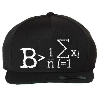 Be Greater Than Average Math Nerd Formula Math Gift Wool Snapback Cap
