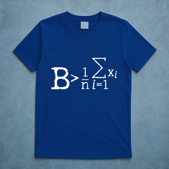 Be Greater Than Average Math Nerd Formula Math Gift T-Shirt