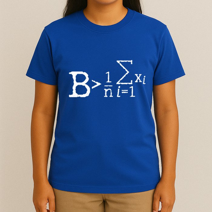 Be Greater Than Average Math Nerd Formula Math Gift T-Shirt