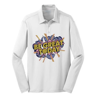 Be Great Today Cowboys Gift Silk Touch Performance Long Sleeve Polo