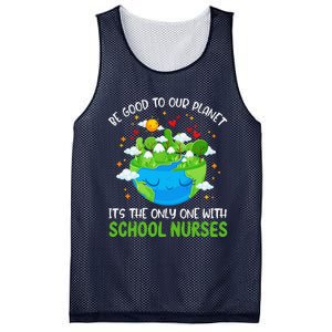 Be Good To Our Planet With School Nurses Earth Day Mesh Reversible Basketball Jersey Tank