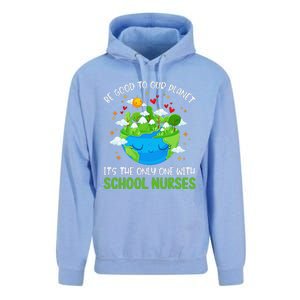 Be Good To Our Planet With School Nurses Earth Day Unisex Surf Hoodie