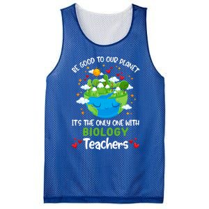 Be Good To Our Planet With Biology Teacher Earth Day Cool Gift Mesh Reversible Basketball Jersey Tank