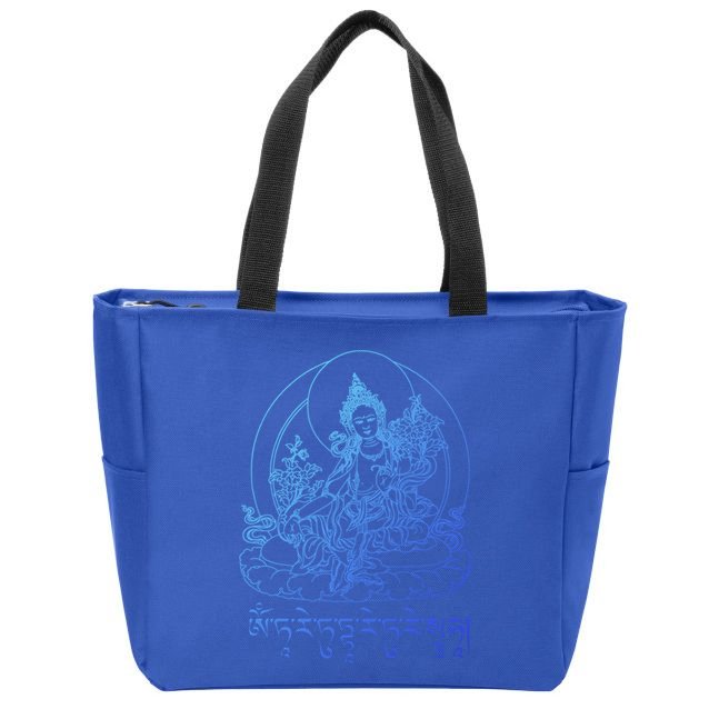 Buddha Green Tara Tra Tibetan Buddhism Vajrayana Gift Zip Tote Bag