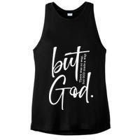 But God There Was No Way But God Made A Way Ladies PosiCharge Tri-Blend Wicking Tank