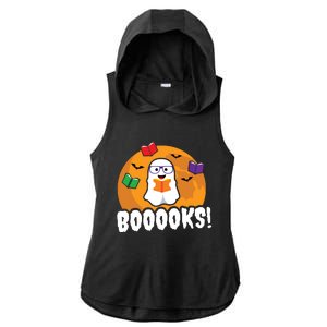 Booooks Ghost T Boo Read Books Library Gift Funny Ladies PosiCharge Tri-Blend Wicking Draft Hoodie Tank