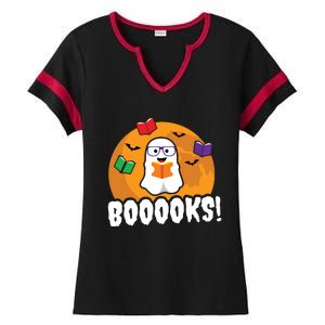 Booooks Ghost T Boo Read Books Library Gift Funny Ladies Halftime Notch Neck Tee