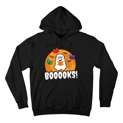 Booooks Ghost T Boo Read Books Library Gift Funny Hoodie