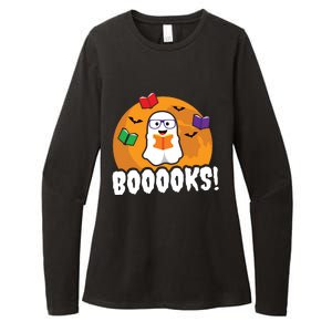 Booooks Ghost T Boo Read Books Library Gift Funny Womens CVC Long Sleeve Shirt