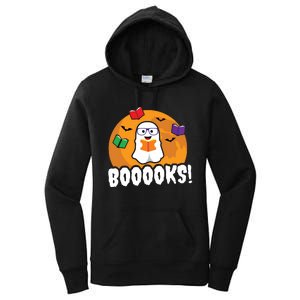 Booooks Ghost T Boo Read Books Library Gift Funny Women's Pullover Hoodie