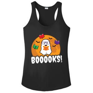 Booooks Ghost T Boo Read Books Library Gift Funny Ladies PosiCharge Competitor Racerback Tank