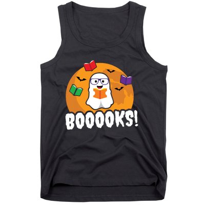 Booooks Ghost T Boo Read Books Library Gift Funny Tank Top