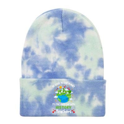 Be Good To Our Planet With History Teacher Earth Day Gift Tie Dye 12in Knit Beanie