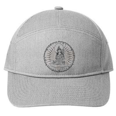Buddha Green Tara Mantra Tibetan Buddhism Vajrayana 7-Panel Snapback Hat
