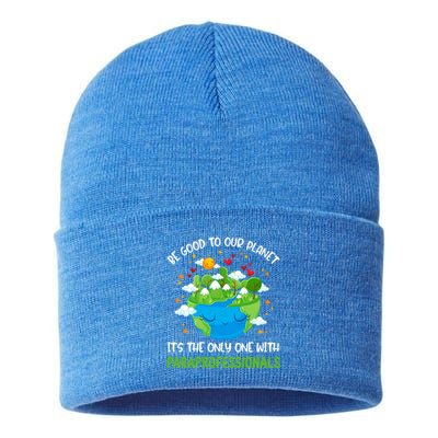 Be Good To Our Planet With Paraprofessionals Earth Day Funny Gift Sustainable Knit Beanie