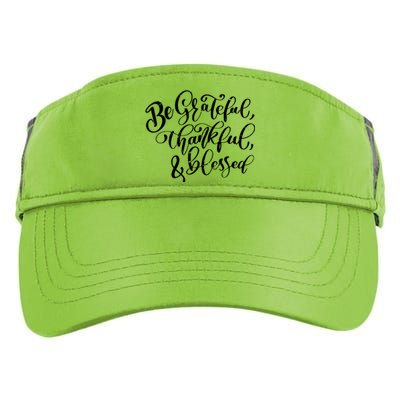 Be Grateful Thankful And Blessed Cool Gift Adult Drive Performance Visor