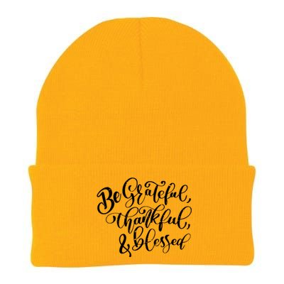 Be Grateful Thankful And Blessed Cool Gift Knit Cap Winter Beanie