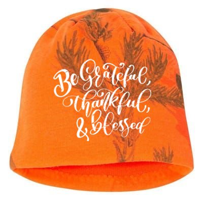 Be Grateful Thankful And Blessed Cool Gift Kati - Camo Knit Beanie