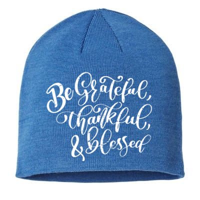 Be Grateful Thankful And Blessed Cool Gift Sustainable Beanie