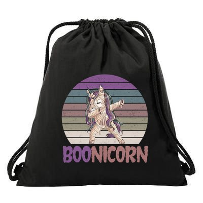 Boonicorn Ghost Unicorn Boo Retro Halloween Cool Gift Drawstring Bag