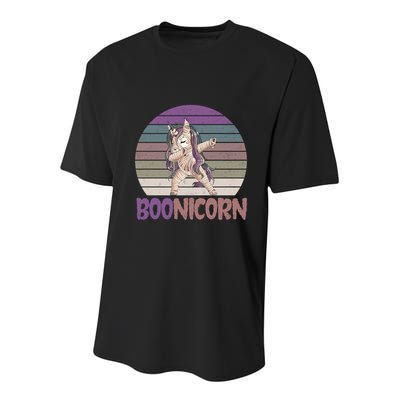 Boonicorn Ghost Unicorn Boo Retro Halloween Cool Gift Youth Performance Sprint T-Shirt