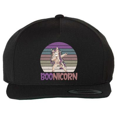 Boonicorn Ghost Unicorn Boo Retro Halloween Cool Gift Wool Snapback Cap
