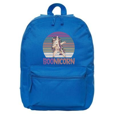 Boonicorn Ghost Unicorn Boo Retro Halloween Cool Gift 16 in Basic Backpack