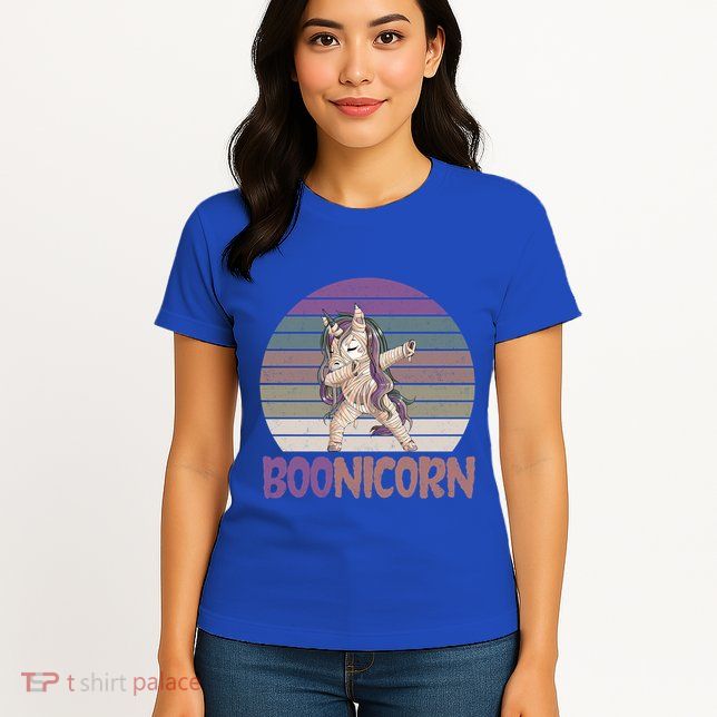Boonicorn Ghost Unicorn Boo Retro Halloween Cool Gift Womens T-Shirt
