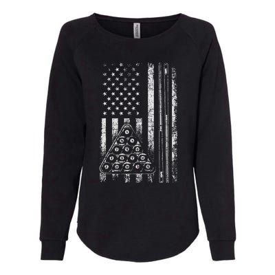 Billiard Game Usa American Flag Pool Player Sports Lover Womens California Wash Sweatshirt