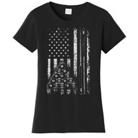 Billiard Game Usa American Flag Pool Player Sports Lover Women's T-Shirt