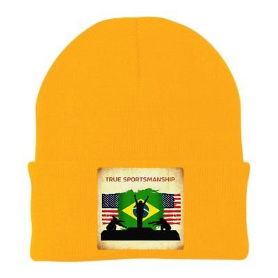 Brazil Gold Us Silver Bronze Podium Fair Competition Respect Knit Cap Winter Beanie