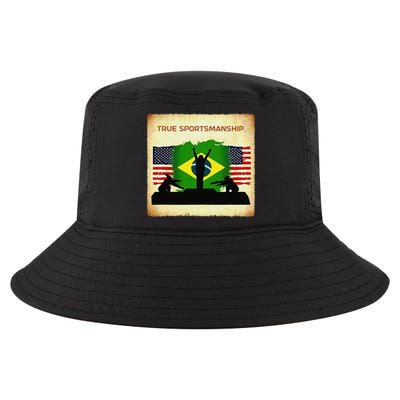 Brazil Gold Us Silver Bronze Podium Fair Competition Respect Cool Comfort Performance Bucket Hat