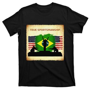 Brazil Gold Us Silver Bronze Podium Fair Competition Respect T-Shirt