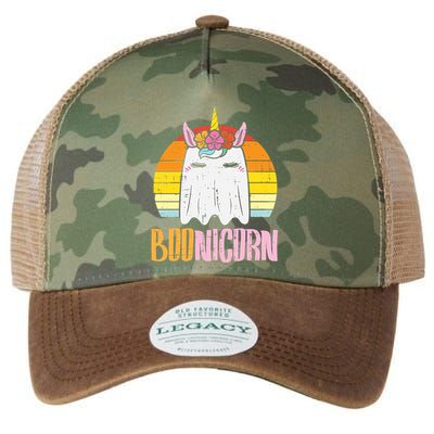 Boonicorn Ghost Unicorn Boo Retro Halloween Gift Legacy Tie Dye Trucker Hat