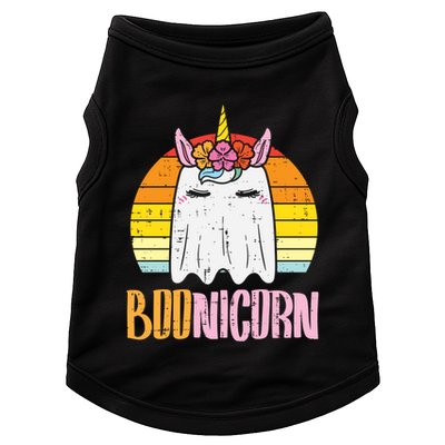 Boonicorn Ghost Unicorn Boo Retro Halloween Gift Doggie Tank