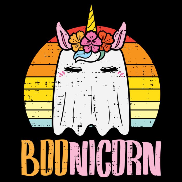 Boonicorn Ghost Unicorn Boo Retro Halloween Gift Doggie Tank
