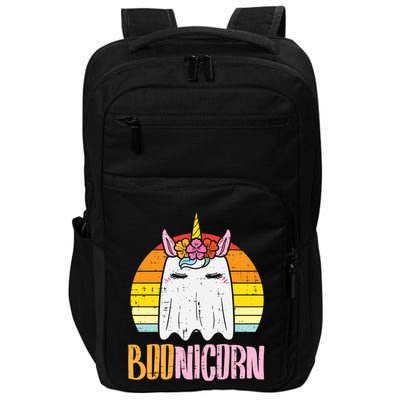 Boonicorn Ghost Unicorn Boo Retro Halloween Gift Impact Tech Backpack