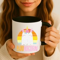 Boonicorn Ghost Unicorn Boo Retro Halloween Gift Mug