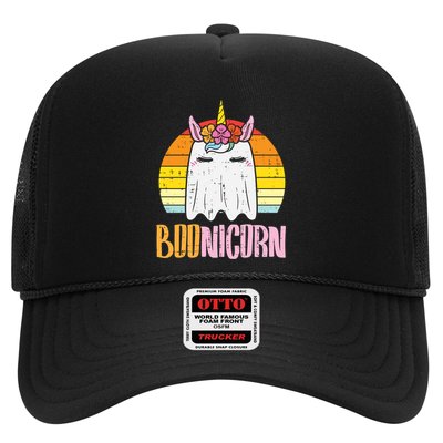 Boonicorn Ghost Unicorn Boo Retro Halloween Gift Trucker Hat