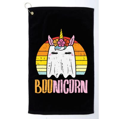 Boonicorn Ghost Unicorn Boo Retro Halloween Gift Golf Towel