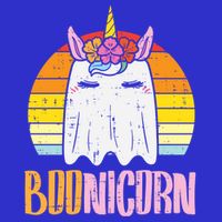 Boonicorn Ghost Unicorn Boo Retro Halloween Gift Button