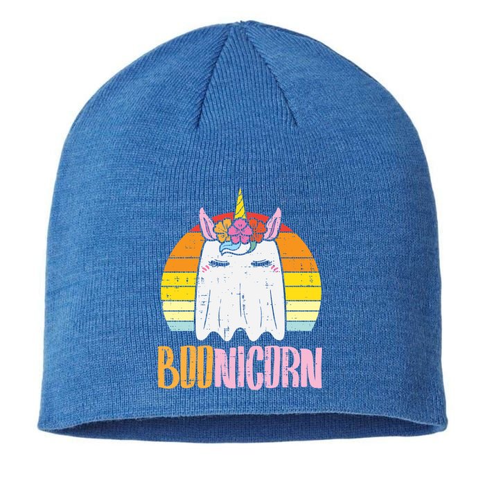 Boonicorn Ghost Unicorn Boo Retro Halloween Gift Sustainable Beanie