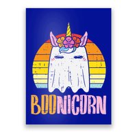 Boonicorn Ghost Unicorn Boo Retro Halloween Gift Poster