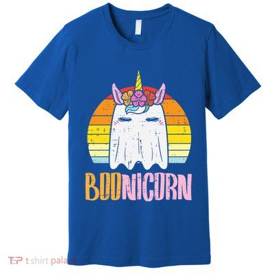 Boonicorn Ghost Unicorn Boo Retro Halloween Gift Premium T-Shirt