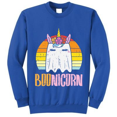 Boonicorn Ghost Unicorn Boo Retro Halloween Gift Tall Sweatshirt