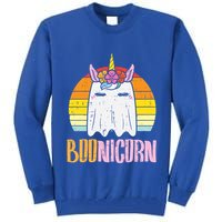 Boonicorn Ghost Unicorn Boo Retro Halloween Gift Tall Sweatshirt