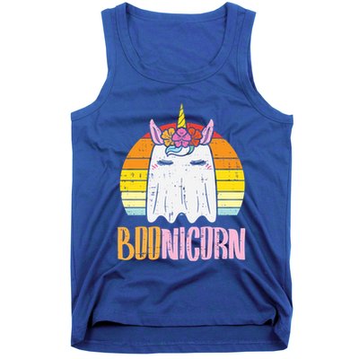 Boonicorn Ghost Unicorn Boo Retro Halloween Gift Tank Top