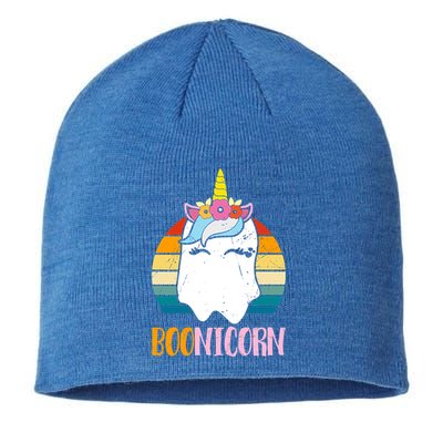 Boonicorn Ghost Unicorn Boo Retro Halloween Gift Sustainable Beanie