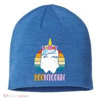 Boonicorn Ghost Unicorn Boo Retro Halloween Gift Sustainable Beanie