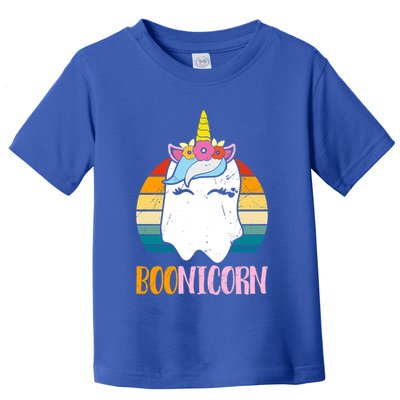 Boonicorn Ghost Unicorn Boo Retro Halloween Gift Toddler T-Shirt